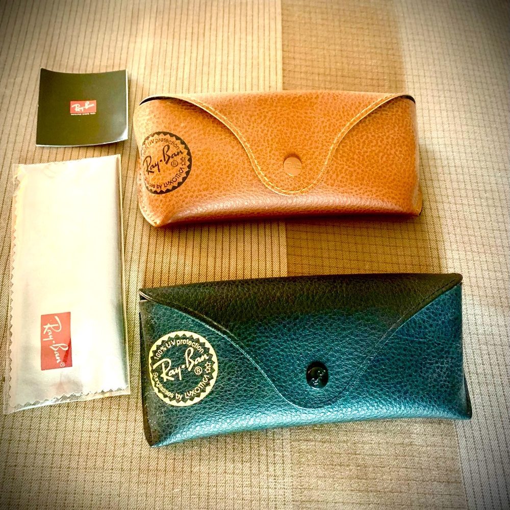 2 Ray-Ban Cases w/ Cleaning Cloth